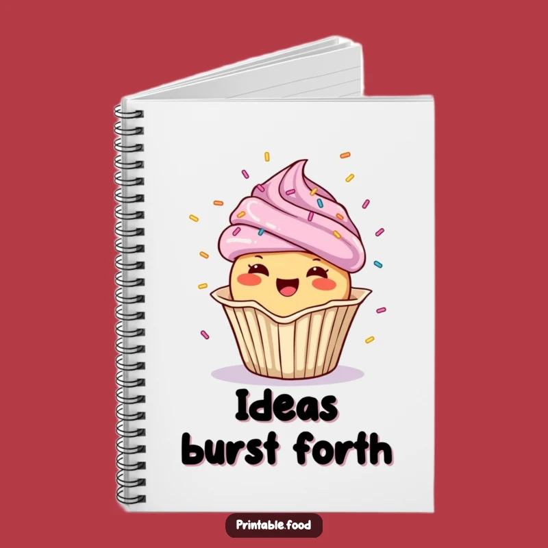 Funny Cupcake Journal: Cheerful Confetti Shower, Perfect Writing Gift