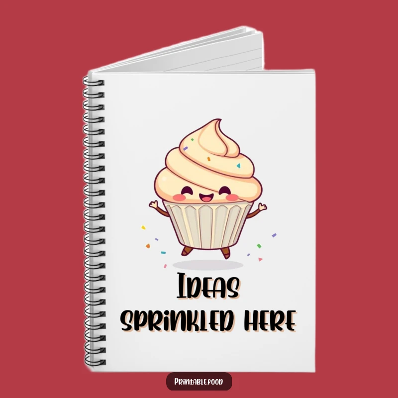 Funny Cupcake Sprinkle Spin Notebook - Jot Down Ideas with Hilarious, Sweet Inspiration