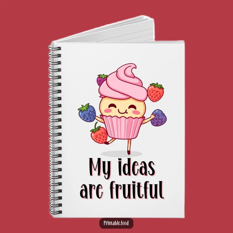 Funny Giggling Cupcake Notebook: Jot Down Sweet Ideas - Gift