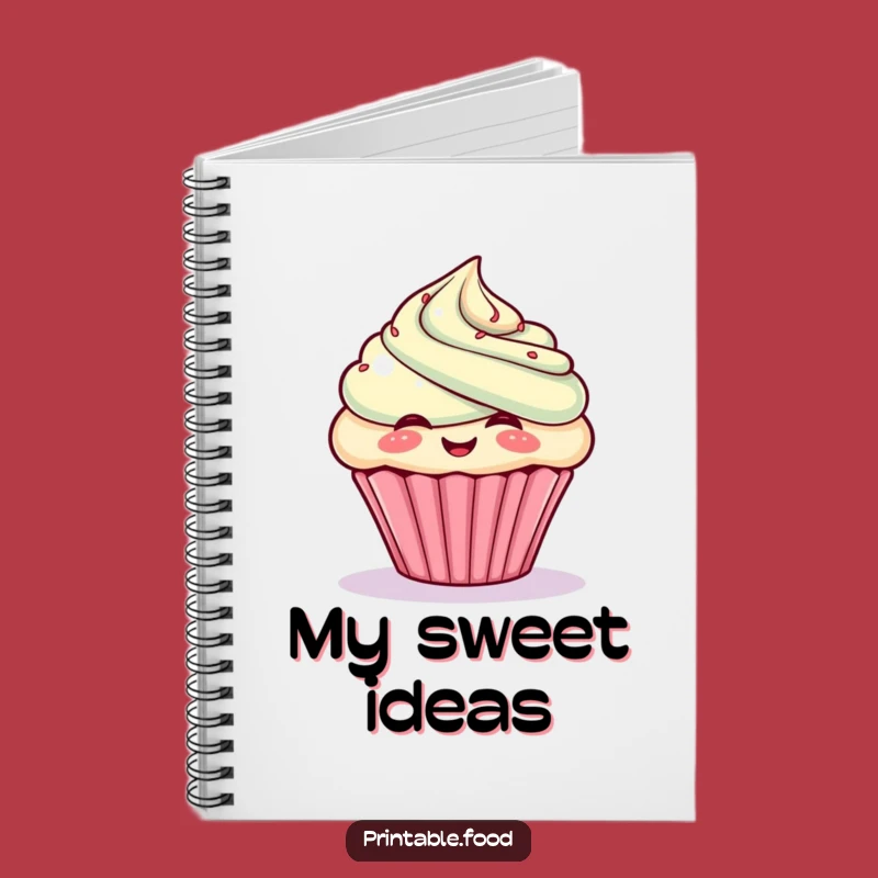 Funny Giggling Cupcake Notebook: Sweet Character Journal, Ideal Dessert Gift