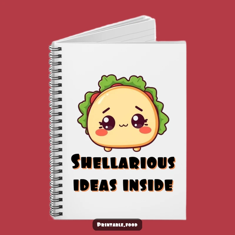 Funny Surprised Taco Notebook - Hilarious Mexican Food Journal