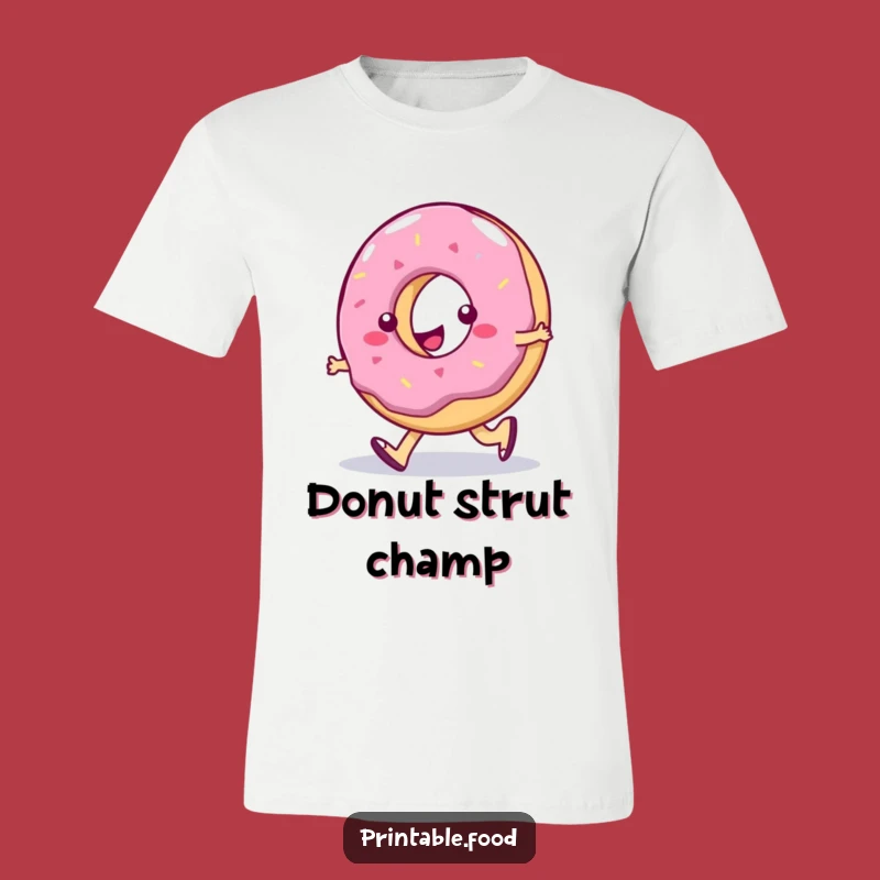 Funny Jelly Donut Silly Walk T-Shirt: Wobbling Treat, Hilarious Funny Gift for Fun Lovers