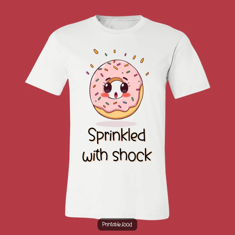 Funny Donut T-Shirt: Surprised Sprinkles, Perfect Sweet Tee