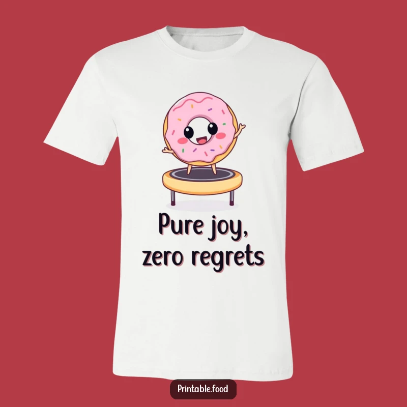 Funny Donut Trampoline T-Shirt: Wear Your Joyful Bounce - A Hilarious Gift