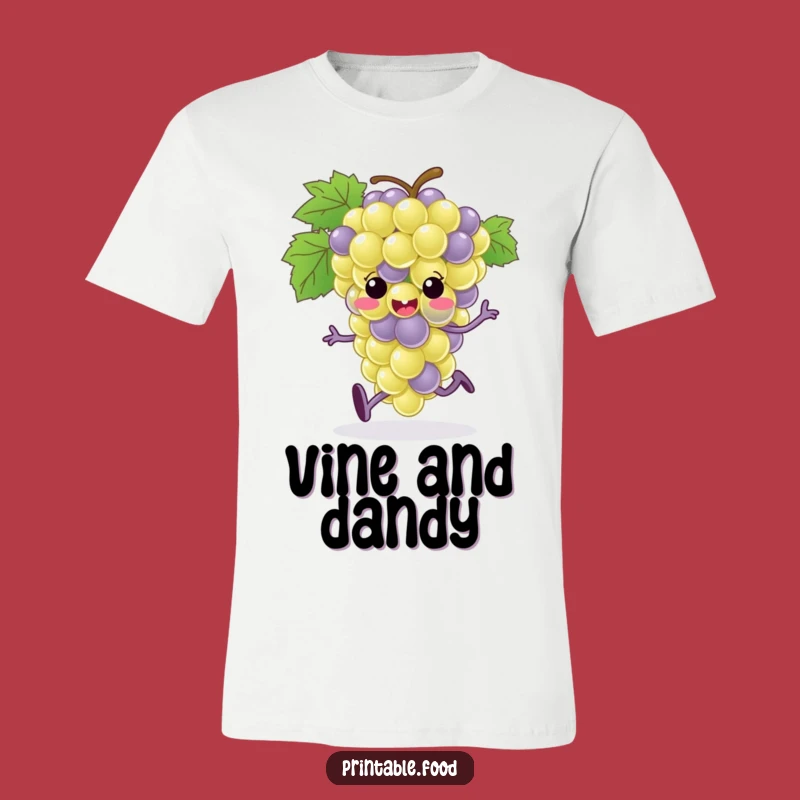 Funny Grape Bunch Running T-Shirt: Comical Fruit Character Apparel for Laughter Lovers