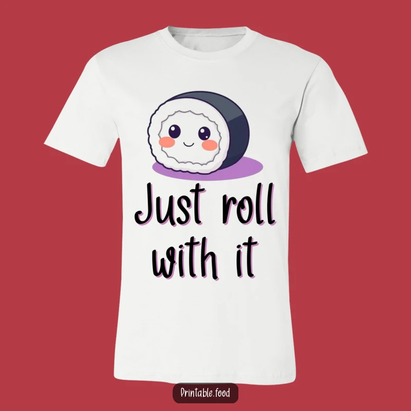 Funny Sushi Roll T-Shirt: Wear Your Happiness Across the Purple