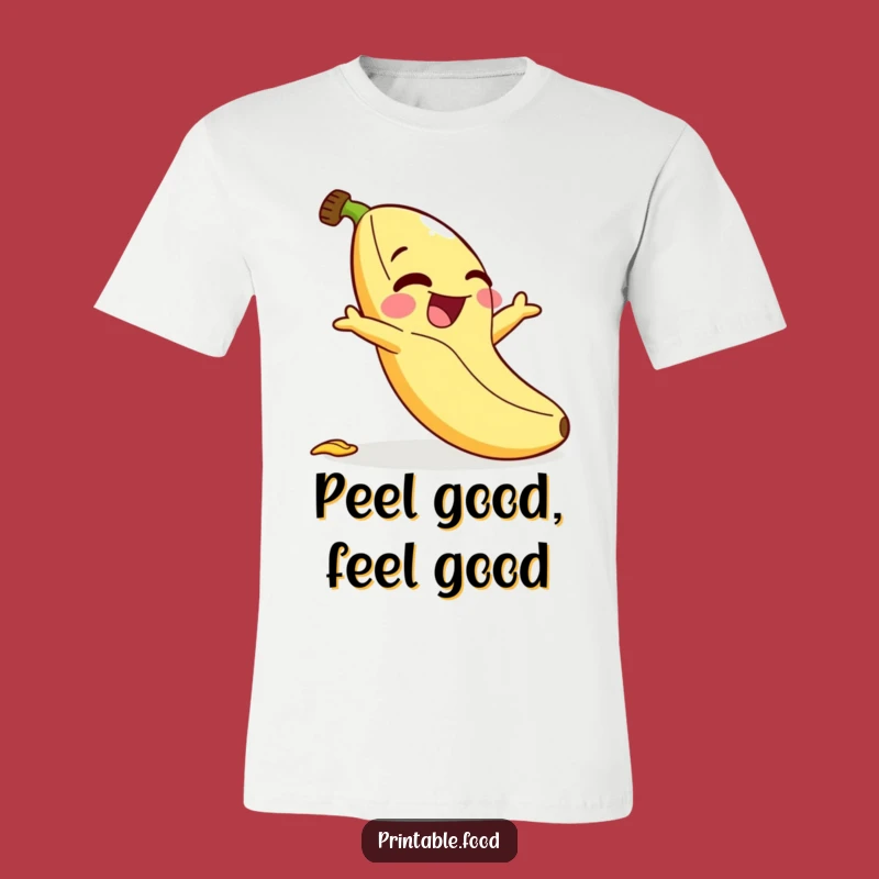 Funny Banana Peel Slip T-Shirt - Hilarious Giggling Character Tee