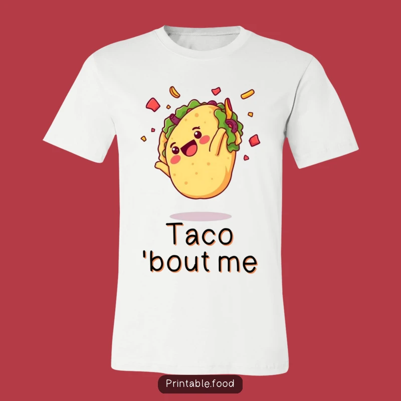 Funny Delighted Taco Somersault T-Shirt - Wearable Mexican Food Fun Gift