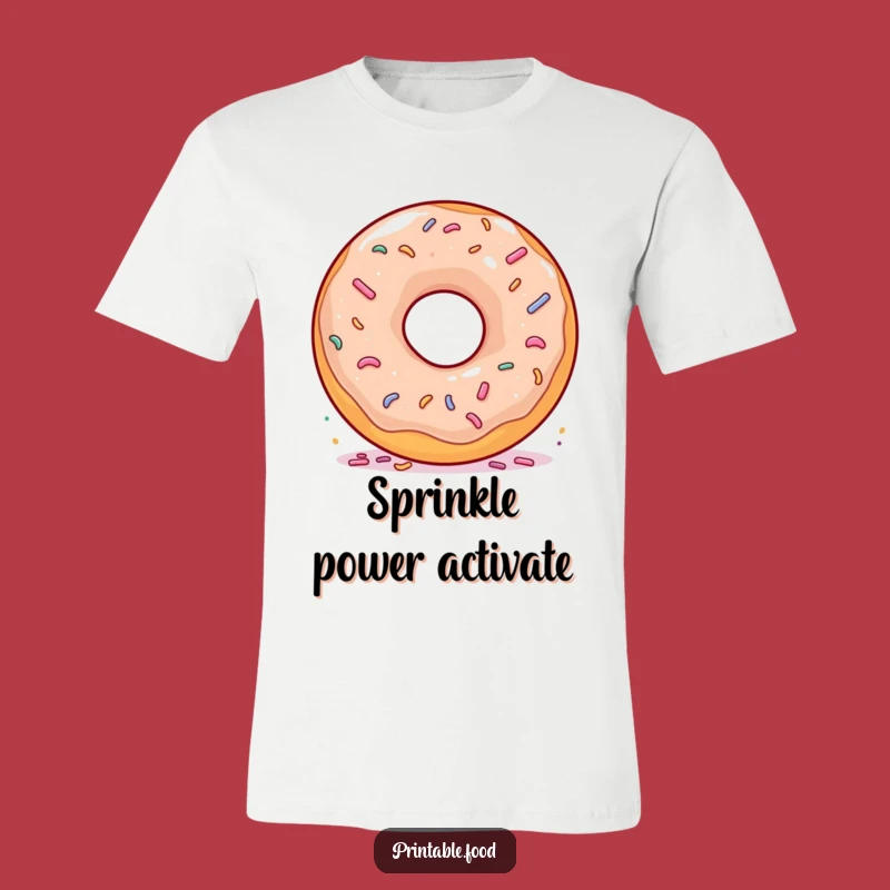 Tantalizing Funny Donut Spinning Sprinkles T-Shirt: Wear Your Dessert Joy