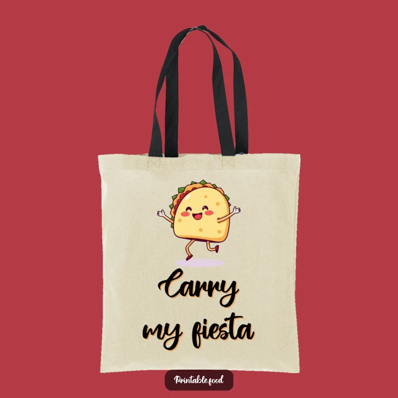 Funny Taco Salsa Tote Bag - Hilarious Mexican Food Accessory