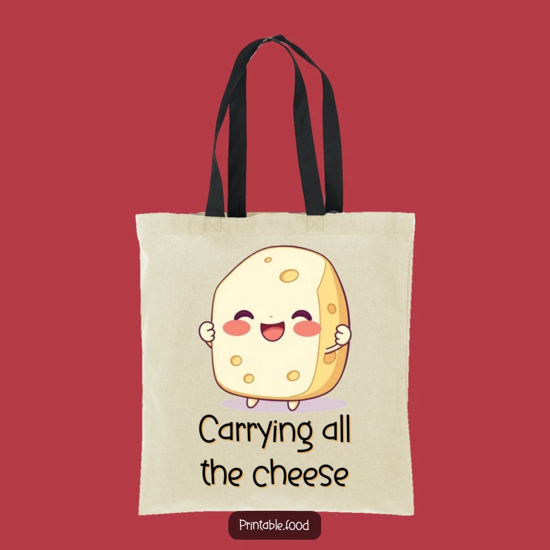 Funny Delighted Cheese Pull Tote Bag - Hilarious & Practical Dairy Gift