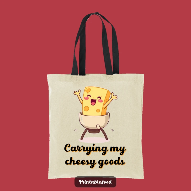 Funny Cheese Fondue Tote Bag: Carry Your Essentials with Cheesy Style