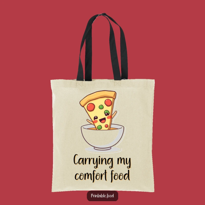 Funny Pizza Slice Tote Bag: Carry Your Craving - Perfect Gift
