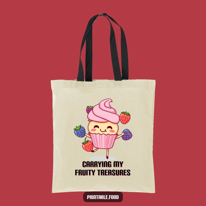 Funny Giggling Cupcake Tote Bag: Carry Sweetness - Perfect Gift
