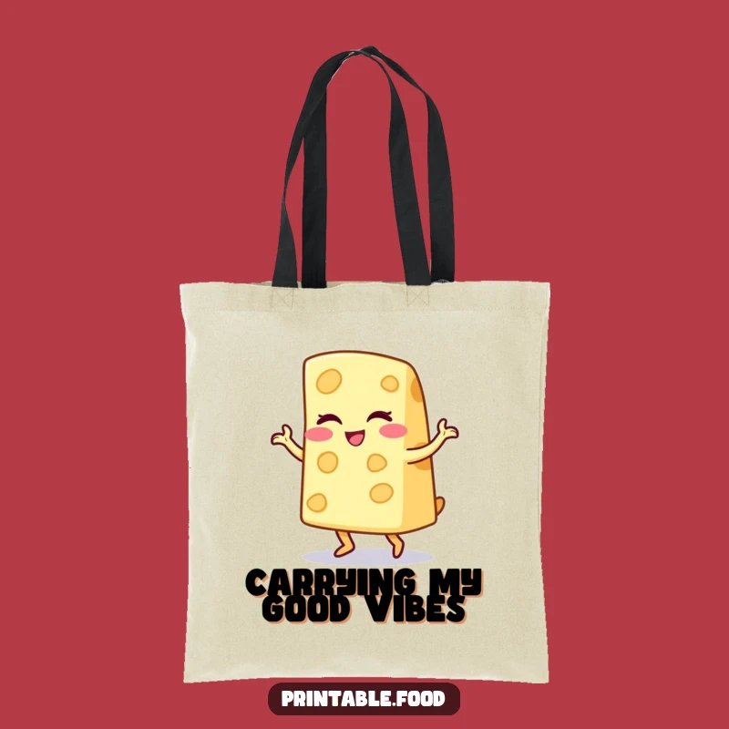 Funny Cheese Wedge Jig Tote Bag: Carry Your Playful Spirit