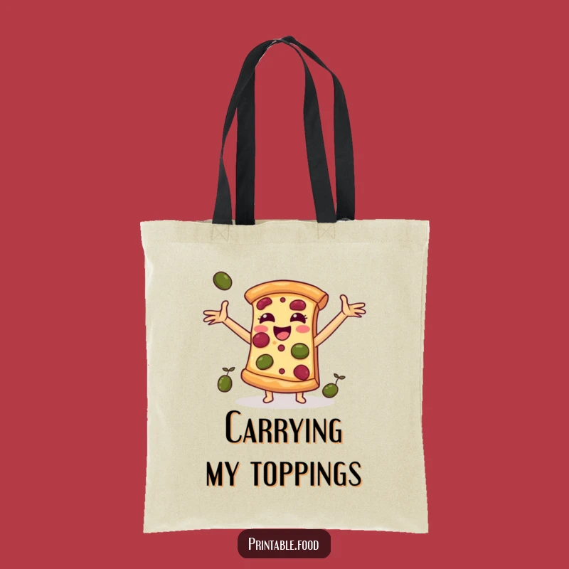 Funny Pizza Slice Tote Bag: Carry Your Essentials with Pizza Fun!