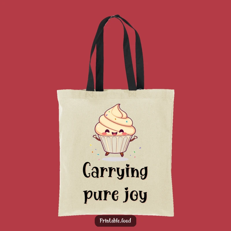 Funny Cupcake Sprinkle Spin Tote Bag - Carry Your Essentials with Hilarious Style
