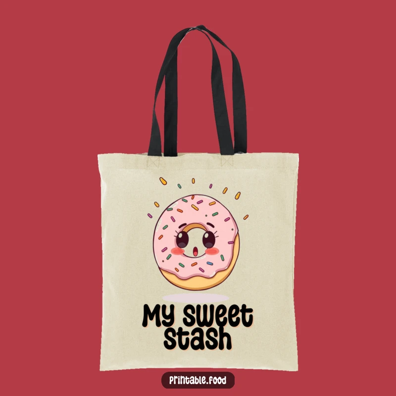 Funny Donut Tote Bag: Surprised Sprinkles, Perfect Carry-All Gift
