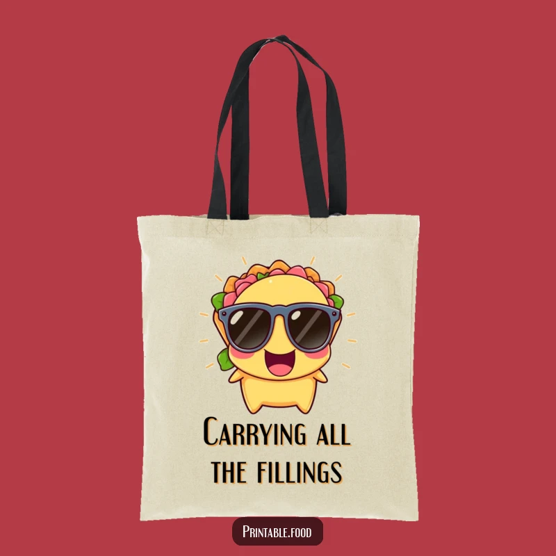 Funny Taco Sunglasses Tote Bag: Carry Your Laughter Everywhere