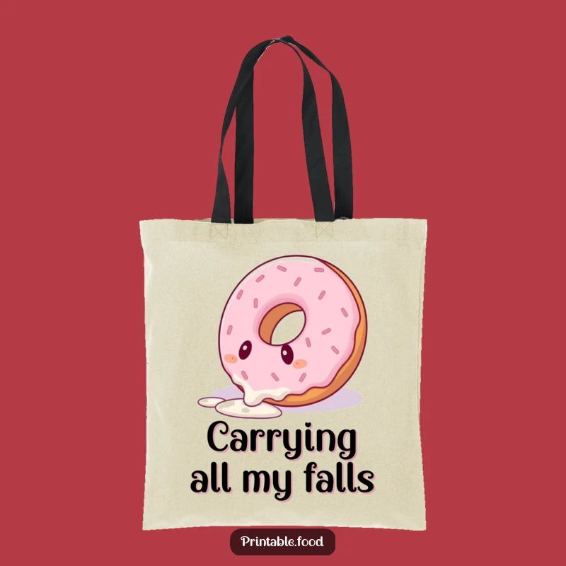 Funny Tripping Donut Tote Bag: Carry Your Laughs (and Groceries!)