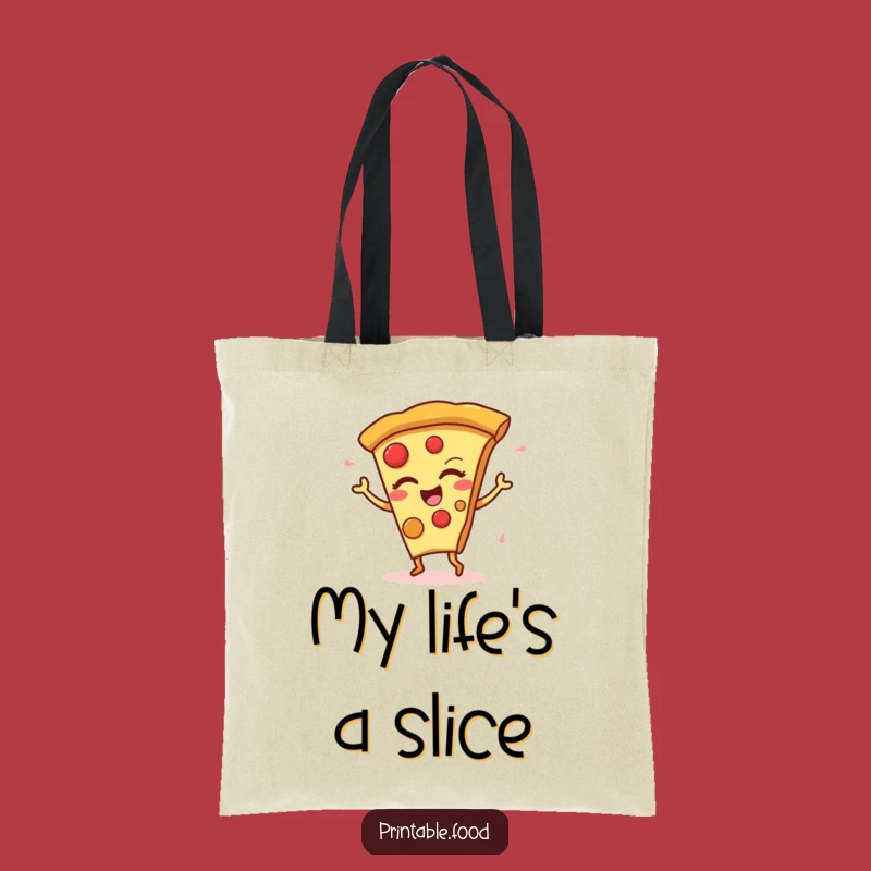Funny Winking Pizza Dance Tote Bag - Carry Your Essentials with Cheesy Style