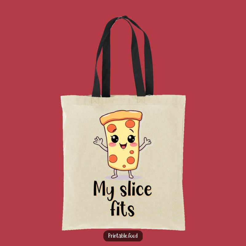 Funny Pizza Tote Bag: Giggling Dancer, Perfect Carry-All Gift